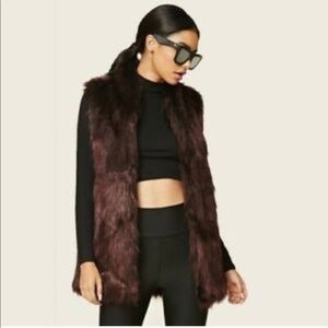 Sebby • Faux Fur Burgundy Vest